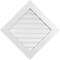 Ekena Millwork Diamond Surface Mount PVC Gable Vent: Non-Functional, w/ 3-1/2"W x 1"P Standard Frame, 34"W x 34"H GVPDI34X3401SN - alternate 1